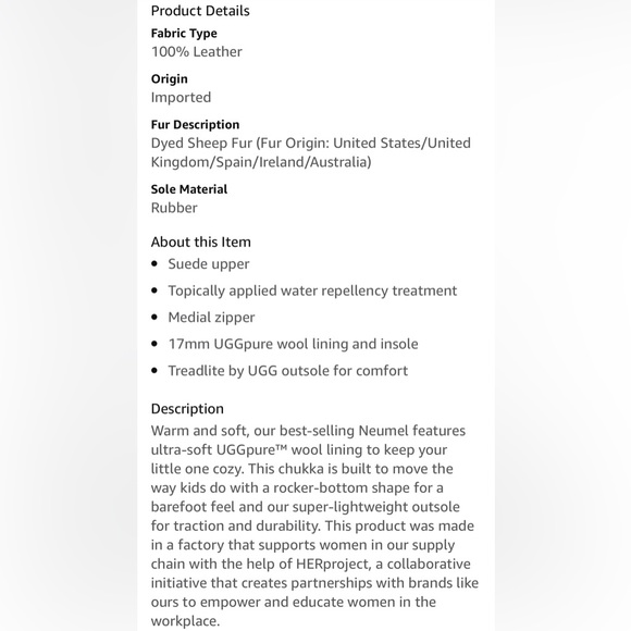 NEW w/Box UGG Kids Unisex nuemel ii Chukka Boot Samba Red Leather Suede Size 3 - Picture 15 of 16